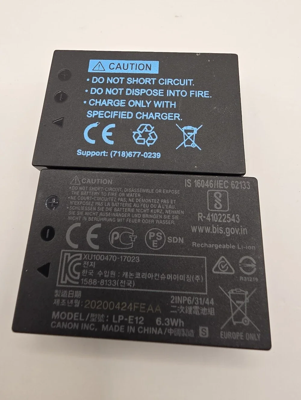 Canon LP-E12 rechargeable lithium-ion camera batteries